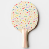 Niedliches Confetti-Muster Tischtennis Schläger (Rückseite)