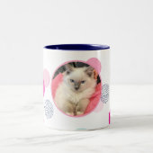 NIEDLICHES CONFETTI SPOT FOTO Modernes Kindertierf Zweifarbige Tasse (Mittel)