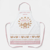 Niedliches Cookie Backen Rosa Weihnachtsfeier Schü Schürze (Vorderseite)