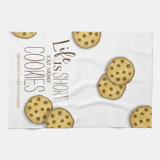 Niedliches Cookie Baking Personalisiert Geschirrtuch (Horizontal)