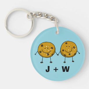Niedliches Cookie Couple Custom Gift Schlüsselanhänger