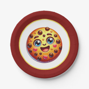 Niedliches Cookie liebt Party Pappteller