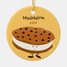 Niedliches Cookie Sandwich mit Name und Jahr | Orn