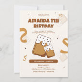 Niedliches Cookie-Thema 1. Geburtstag Einladung (Vorderseite)
