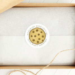 Niedliches Cookie Whimsical Homemade mit Liebe Runder Aufkleber