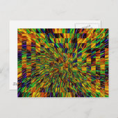 Niedliches Cooles Abstraktes Muster "Rainbow Swirl Postkarte (Vorne/Hinten)