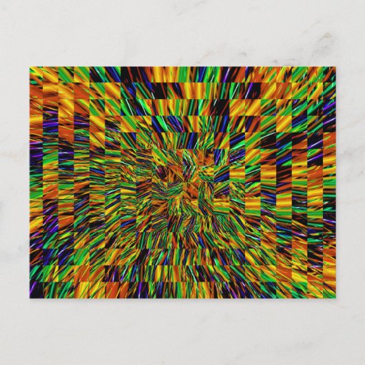 Niedliches Cooles Abstraktes Muster "Rainbow Swirl Postkarte (Vorderseite)