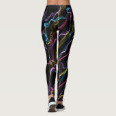 Niedliches cooles buntes Yoga Leggings (Rückseite)