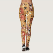 niedliches cooles Hundeschema Lieblingsmuster Leggings (Rückseite)