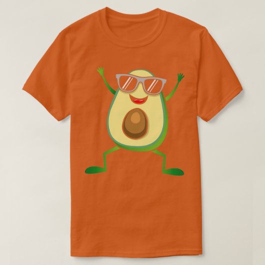Niedliches Cooles Tanzen Avocado Vegan Food Graphi T-Shirt (Design vorne)