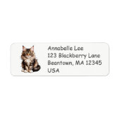 Niedliches Coon Cat Label (Vorne)