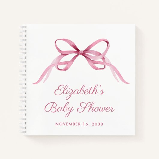 Niedliches Coquette Bow Baby Girl Showroom Gästebu Notizblock (Vorderseite)