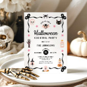 Niedliches Coquette Halloween Cocktail Party Einladung