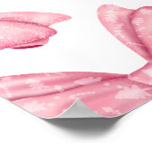 Niedliches Coquette Pink Bow Baby Dusche Begrüßung Poster (Ecke)