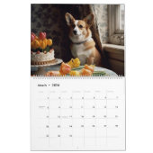 Niedliches Corgi. 2024 Kalender (Mär 2026)