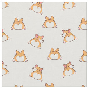 Niedliches Corgi Behinds-Muster Stoff