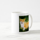 Niedliches Corgi Hund Gemälde Kaffeetasse (VorderseiteRechts)