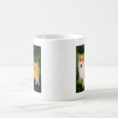 Niedliches Corgi Hund Gemälde Kaffeetasse (Mittel)
