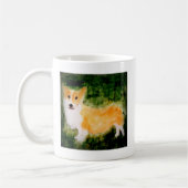 Niedliches Corgi Hund Gemälde Kaffeetasse (Links)