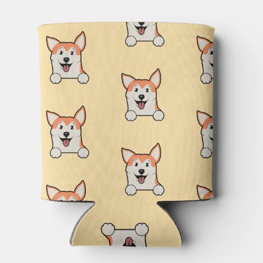 Niedliches Corgi Muster - Dog Lover Drink Cooler D Dosenkühler (Rückseite)