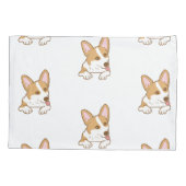Niedliches Corgi Puppy Dog Muster Kissenbezug (Rückseite)