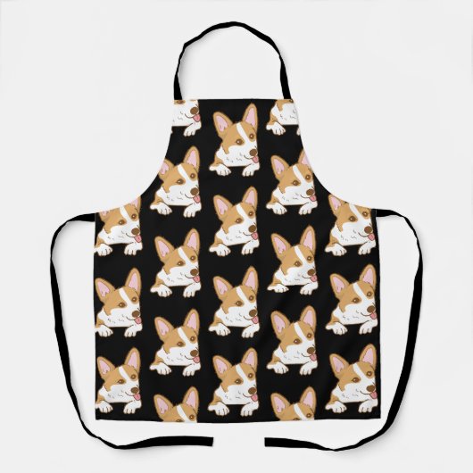 Niedliches Corgi Puppy Dog Muster Schürze (Vorderseite)