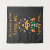 Niedliches Corgi St. Patrick's Day Tapestry Wandteppich (Vorderseite (Horizontal))