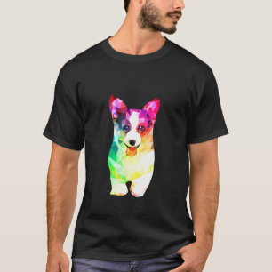Niedliches Corgi Watercolor Malerei Kunst T-Shirt