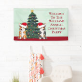 Niedliches Corgi Weihnachtsbaum Personalisiertes P Banner (Insitu)