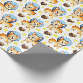 Niedliches Corgi Wrapping Paper Geschenkpapier (Ecke)