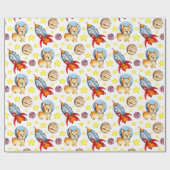 Niedliches Corgi Wrapping Paper Geschenkpapier (Flach)