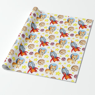Niedliches Corgi Wrapping Paper Geschenkpapier