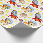 Niedliches Corgi Wrapping Paper Geschenkpapier (Ecke)