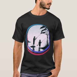 Niedliches cottagecore-Kätzchen geht angeln T-Shirt