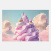Niedliches Cotton Candy Clouds Wrapping Paper Set Geschenkpapier Set (Vorderseite)