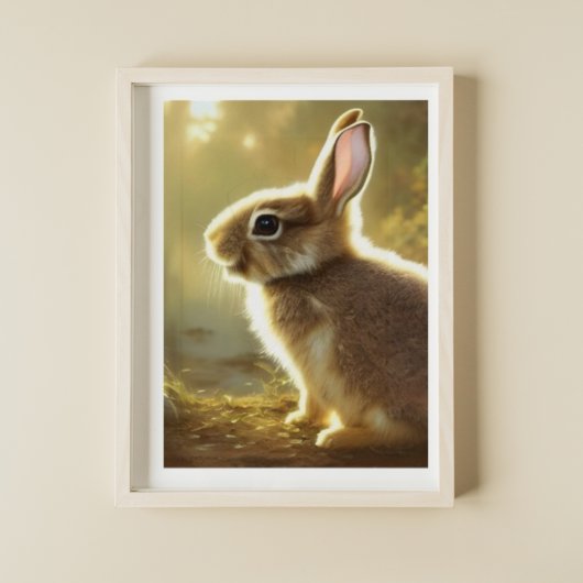 Niedliches Cottontail Wildlife Portrait Poster