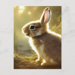 Niedliches Cottontail Wildlife Portrait Postkarte