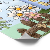 Niedliches Country Folk Art Picture Poster (Ecke)