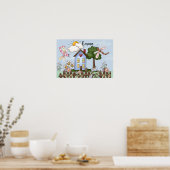 Niedliches Country Folk Art Picture Poster (Küche)