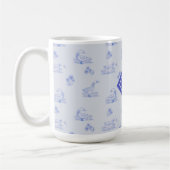 Niedliches Country Gänse Toile Muster Kaffeetasse (Links)