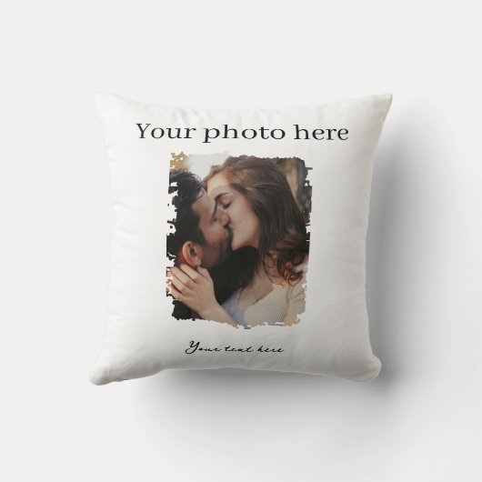 Niedliches Couple Custom Foto Kissen (Rückseite)