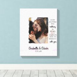 Niedliches Couple Custom Foto Leinwanddruck