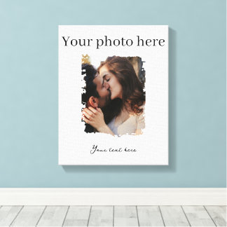 Niedliches Couple Custom Foto Leinwanddruck