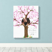 Niedliches Couple Custom Foto Leinwanddruck (Insitu (Holzboden))