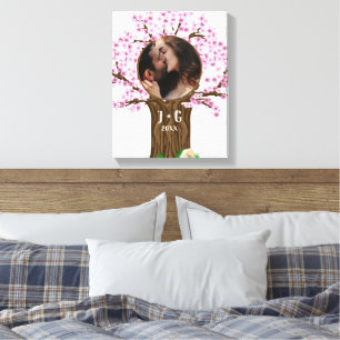 Niedliches Couple Custom Foto Leinwanddruck