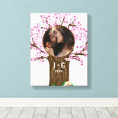 Niedliches Couple Custom Foto Leinwanddruck (Insitu (Holzboden))