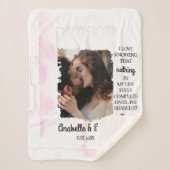 Niedliches Couple Custom Foto Sherpadecke (Vorderseite)