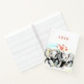 Niedliches Couple Elephant Notebook Notizblock (Innenseite)