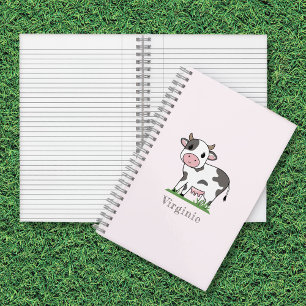 Niedliches Cow Pink Notebook Notizblock