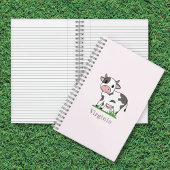 Niedliches Cow Pink Notebook Notizblock